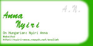 anna nyiri business card